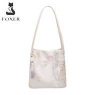 กระเป๋ากระเป๋าซิป FOXER สำหรับผู้หญิงกระเป๋าสำนักงานใหม่สไตล์จีน