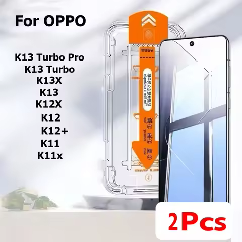 2Pcs For OPPO K13 Turbo Pro K13S K13X K12 K12X K11 Tempered Glass Screen Protector Automatic Positio