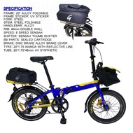 [New Model]20 Inch High Quality Alloy Folding Bike /Basikal Lipat 20 Inchi full alloy rayagift