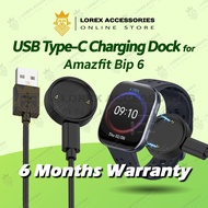 Charging Dock for Amazfit Bip 6 Smart Watch, Smartwatch USB Type-C Cable 100cm, 6 Months Warranty of