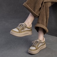 Bovine Leather Breathable Flatform Sandals Women