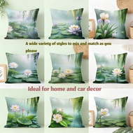throw pillow case 18x18 16x16 20x20inches Water Lily Pond cushion