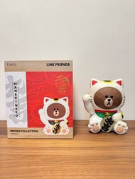 LINE FRIENDS x URDU 招財貓 Brown (白色)