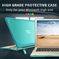 Case for 12.4 13.5 15 Inch Microsoft Surface Laptop Go 1 2 3 4 5 / Surface Laptop Go (2020 Release) - Heavy Duty Matte Coated Protective Hard Shell Cover with Fold Kickstand