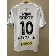 Áo bóng đá Santos FC 2526 kiểu mới chất lượng cao áo thun tay ngắn thường ngày. # 10 Neymar JR T