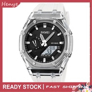 henye-my SKMEI Digital Watch 50M Water Resistant Backlight Wrist World Time Stopwatch Daily Alarm Ch