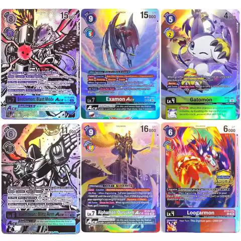Proxy Digimon Card Examon Loogarmon Omnimon Beelzemon: Blast Mode Justimon Blitz Arm ACE SP SR Paral