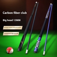 snooker cue 1/2 carbon fiber Billiard cue 9.5MM/13MM tip small head black eight ball cue pool cue bo