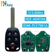 NH KEY 6 Buttons 313.8MHz ID46 Chip For Honda Odyssey 2011 2012 2013 2014 Auto Remote Control Key Fo