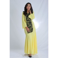 EZE FASHION 59043 JUBAH DRESS KOREAN CHIFFON WITH EMBROIDREY