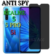 Tempered Glass Anti SPY Realme 5 / Realme 5 Pro / Realme 5i Diskon