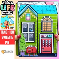 Ngôi nhà bằng giấy của bé Keroppi Green House In Quiet Book đồ chơi giấy cho bé gái