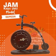 Teak Wood Bicycle Clock Decorative Bicycle Table Clock/ Teak Wood Clock/
