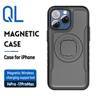 Magnetic Shockproof Case for iPhone 17 16 15 14 Pro Max with Lock-in System Design for Quad-style Bi
