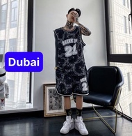 BỘ BA LỖ THỂ THAO NAM NỮ BÓNG RỔ 21 HỌA TIẾT PHOM FORM RỘNG TẬP GYM VẢI THUN LẠNH NHẬP KHẨU THOÁNG M