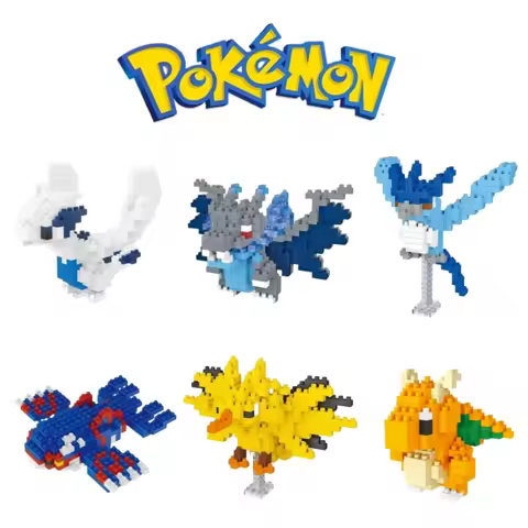 Pokemon Building Blocks Pikachu Kyogre Snorlax Blastoise Groudon Charmander Bulbasaur Brick Figures 