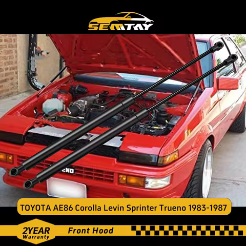 SEMTAY Hood Struts for TOYOTA AE86 Corolla Levin Sprinter Trueno 1983-1987 Bonnet Shocks Compatible 