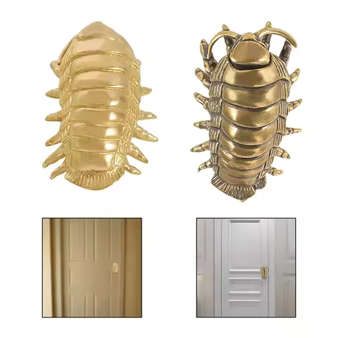 Brass Door Handle Closet Door Knob Farmhouse Giant Isopod Design Door Pull