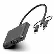 Bubm Usb Type C / Lightning / Microusb To Hdmi / Vga / Av-7585b Adapter