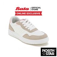 Online Exclusive Bata บาจา North Star รองเท้าผ้าใบสนีคเกอร์ แบบผูกเชือก ดีไซน์เก๋ สวมใส่ง่าย สำหรับผู้หญิง สีขาว รหัส 5801218