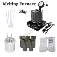 3kg 110V/220V gold, copper, silver aluminum iron steel induction melting furnace,jewelry melting ova