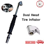 Dual Head Air Tyre Chuck Inflator/Tire Gauge/Pump Tayar/Air Tire/Air Pressure双头空气轮胎充气机