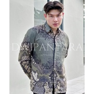Batik Dobby Adimulyo Sage Green, Premium Men's Dobby Batik, Long Sleeve Dobby, Batik Dobby Furing