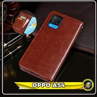 Flipcase Oppo A54 Case Dompet Oppo A 54 Kulit Premium Cover