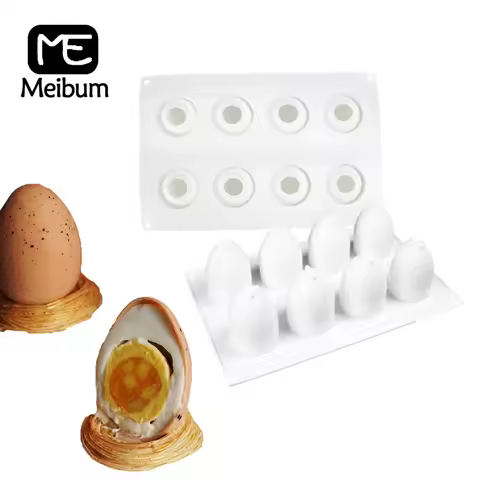 8 Cavity 3D Easter Egg Shape Silicone Cake Mold Chocolate Cake Mould Easter Egg Decoration French Mo