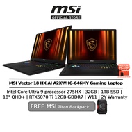 MSI Vector 18 HX AI A2XWHG-646MY (Intel Core Ultra 9 275HX/32GB/1TB SSD/18" QHD+/RTX5070 Ti 12GB GDD