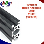 1005mm Aluminium Profile V-Slot Black Anodized 2040 (6063-T5)