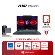 MSI NOTEBOOK CYBORG 14 A13VE-019TH | 14" FHD+ |  Raptor Lake i7-13620H | NVIDIA GeForce RTX 4050 | 1