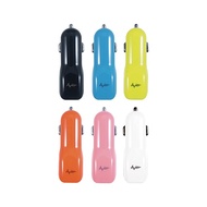 avier C53P1-7H 2.1A Dual Hole Car Charger Square Box Green Trend