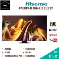 *𝐍𝐄𝐖* HISENSE 65" 75" 4K Mini-LED ULED TV U8N Series / Smart TV / 65U8N / 75U8N / Televisyen