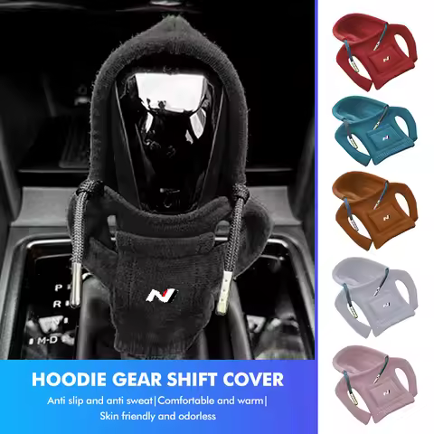 For Hyundai Hoodie Car Gear Shift Knob Cover Handle Change Lever Cover N Line Tuscon NX4 I20 I30 I10