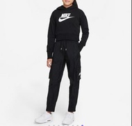 Nike 長褲 NSW Woven Pants 大童款 女款 黑 輕量 鬆緊 彈性 抽繩 工裝