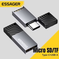 Kang Gege - ESSAGER Card Reader 2in1 Lightning OTG USB 2.0 MicroSD ES-DK02 Grey with Alloy + TPE Mat