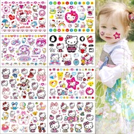 Hello Kitty Tattoo Stickers Children's Cartoon DIY Arm Face Temporary Tattoo Graffiti