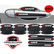 Sticker 8pcs Car Door handle Protector ignis Carbon Sticker 3d Door handle Protector suzuki ignis