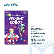 Robot Airplane Coloring Book