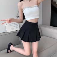 Short tennis pleated skirt with high quality Korean feminine snow trend transparent tennis skirt for women