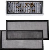 Homponent Floor Register Trap/Vent Mesh - 4"x12" Magnetic Air Vent Screen Cover for Home Floor, Easy Install Vent Bug Mesh Perfect for Wall/Ceiling/Floor Air Vent Filters. 2-Pack (4"x12", Black)