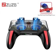 ZUZG Double Cooler Radiating Gamepad for PUBG Mobile Controller for Iphone Android PUBG Joystick wit