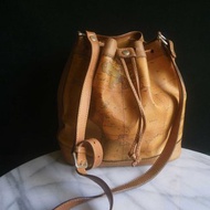 【老時光 OLD-TIME】早期二手包義大利Alviero Martini地圖水桶包