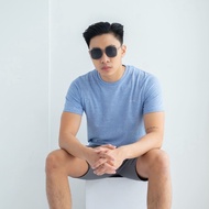 Kale Arthur T-shirt Cotton Viscose Asian Fit | Blue