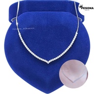 Kalung Perak Asli Silver 925 Lapis Emas Putih Model Berlian/Kalung Aurel/Kalung Nagita/Kalung Vaness