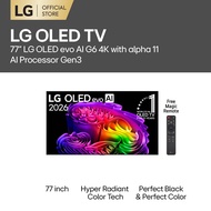 77 inch LG OLED evo AI G6 4K Smart TV 2026