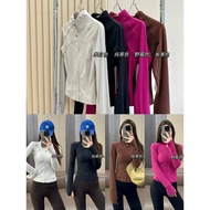 Ready Stock lululem * n Plain Style Define Yoga Wear Jacket Threaded Jacket Short Threaded Jacket Th