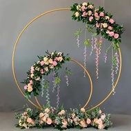 Metal Circle Arch Garland Stand Wedding Party Decor Round Balloon Arch Gold Backdrop Stand Wedding P