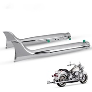 Motorcycle Retro Silver Fishtail Exhaust Muffler 24HP 32HP Engine Part Case for Ural K750 M1 M72 R71